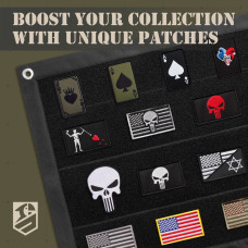 Набір шевронів 2 шт на липучці «Карта Король Чирв», Король, хакі, вишита нашивка, патч з липучкою