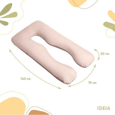 Подушка П-форми IDEIA 140х75х20 см U-shape для вагітних, реабілітації та щоденного комфорту, з наволочкою на блискавці