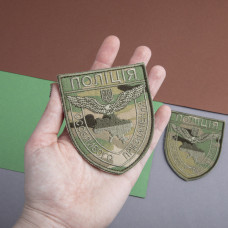 Шеврон нашивка на липучці Поліція спеціального призначення мультикам 8х9,5 см вишитий патч