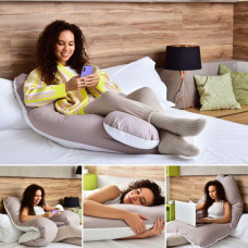 Подушка П-форми IDEIA 140х75х20 см U-shape для вагітних, реабілітації та щоденного комфорту, з наволочкою на блискавці