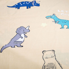 Тканина бязь бавовна GOLD LUX пл 125 г/м2 V-GLux-4675 Letis go Діно беж