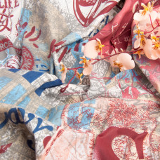 Тканина бязь ранфорс для постільної білизни 2,4 м 10882 v-02 Каліпсо бордо