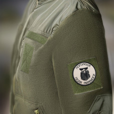 Набір шевронів 2 шт на липучці Поголюся після перемоги 8 см чорний і беж вишивка патч нашивка шеврон