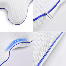 Подушка ортопедична 58х50х12 см IDEIA меморі вісколастик піна з ефектом пам'яті з наволочкою на блискавці метелик