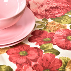 Скатертина 140х170 см з плямо та водовідштовхувальним просоченням IDEIA бавовна півонія бордо