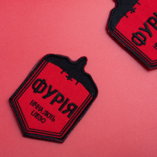 Набір шевронів 2 шт на липучці Фурія нічна лють і лезо 6х9 см вишитий патч нашивка шеврон