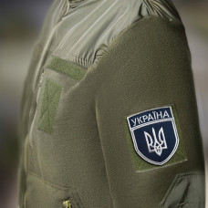 Набір шевронів 2 шт на липучці Укрзалізниця УЗ Україна 7х9 см вишитий патч нашивка Українська залізниця