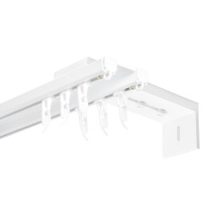 Кронштейн настінний розсувний до стельового карнизу посилений 16-20 см білій