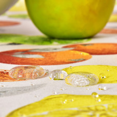 Скатертина IDEIA 140х170 см бавовняна скатертина з водовідштовхувальним покриттям, принт Фрукти