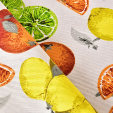 Скатертина IDEIA 140х170 см бавовняна скатертина з водовідштовхувальним покриттям, принт Фрукти