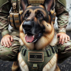 Набір шевронів 2 шт з липучкою Прапор Ізраїлю чорний 5х8 см вишитий патч нашивка шеврон Ізраїль