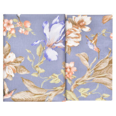 Скатертина IDEIA 140х170 см бавовняна скатертина з водовідштовхувальним покриттям, принт Колібрі Джинс