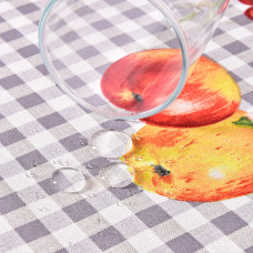 Скатертина IDEIA 140х170 см бавовняна скатертина з водовідштовхувальним покриттям, принт Яблука