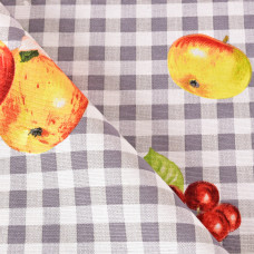 Скатертина IDEIA 140х170 см бавовняна скатертина з водовідштовхувальним покриттям, принт Яблука