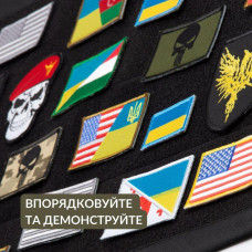 Патч Борд тактичний 69х110 см для шевронів нашивок та нагород складна панель-стенд з липучкою для колекціонерів та військових