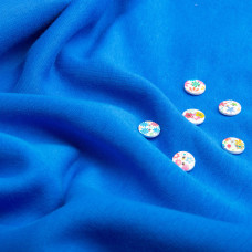 Тканина трикотаж тринитка фліс Сезон електрик синя тепла для спортивного одягу