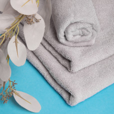 Рушник серветка махровий 30х70 Ніжність щільність 500 г/м2 бавовна сірий натуральний для обличчя та рук