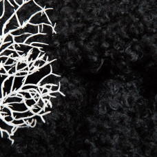 Тканина хутро штучне Каракуль чорний