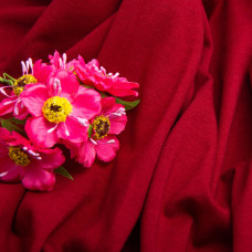 Тканина кулір з еластаном бордо