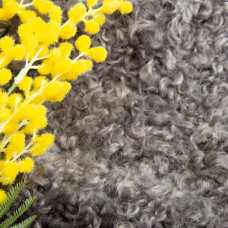 Тканина хутро штучне Каракуль сіре