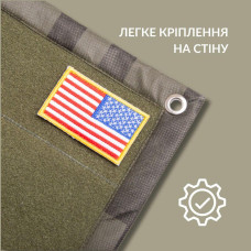 Патч Борд тактичний 61х92 см для шевронів нашивок та нагород складна панель-стенд з липучкою для колекціонерів та військових