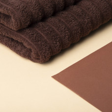 Рушник махровий банний 70х130 Хвиля щільність 450 г/м2 бавовна шоколад натуральний для тіла