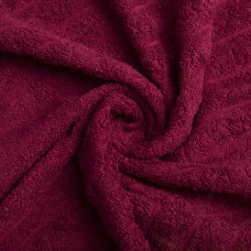 Рушник махровий 50х80 Хвиля щільність 500 г/м2 бавовна бордо натуральний для обличчя та рук