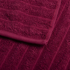 Рушник махровий 50х80 Хвиля щільність 500 г/м2 бавовна бордо натуральний для обличчя та рук