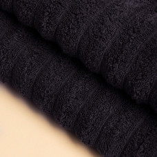 Рушник махровий 50х80 Хвиля щіл 500 г/м2 бавовна чорний для обличчя та рук