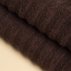 Рушник махровий 50х80 Хвиля щільність 500 г/м2 бавовна шоколад для обличчя та рук