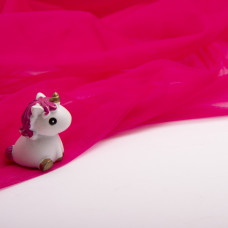 Тканина фатин євро 300 см 15 г/м2 легка декоративна для суконь, костюмів, декору V-H120 фуксія