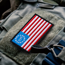 Набір шевронів 2 шт з липучкою Прапор Betsy Ross 1776 США Америка 5х8 см вишитий патч нашивка шеврон Америки