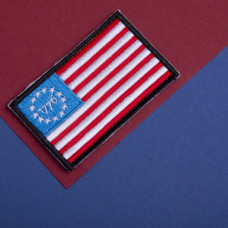 Набір шевронів 2 шт з липучкою Прапор Betsy Ross 1776 США Америка 5х8 см вишитий патч нашивка шеврон Америки