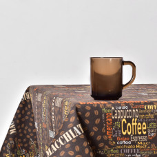Скатертина 140х170 см з пляма і водовідштовхувальним просоченням IDEIA бавовна кава