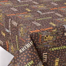 Скатертина 140х170 см з пляма і водовідштовхувальним просоченням IDEIA бавовна кава