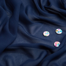 Тканина плательна шифон Sheila св/navy