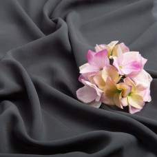 Тканина плательна шифон Sheila темно сірий