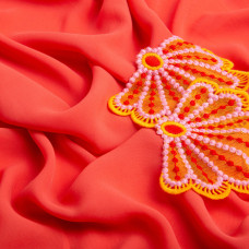 Тканина плательна шифон Sheila корал