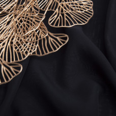 Тканина шифон Мульті 80 гр/м2 150 см напівпрозора, легка, повітряна для суконь, блузок та аксесуарів чорна