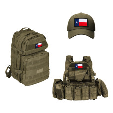 Набір шевронів 2 шт з липучкою прапора штат США Техас 5х8 см вишитий патч нашивка Америка