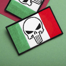 Набір шевронів 2 шт з липучкою Череп Карателя Punisher Прапор Мексики 5х8 см вишитий патч нашивка Мексика