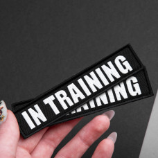 Набір шевронів 4 шт з липучкою In Training для службових собак, кінологів, кінологічна служба, нашивка шеврон патч