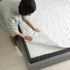 Наматрацник захисний 180х200 см Classic IDEIA з резинками по кутах антиалергенний білий для дому та готелів