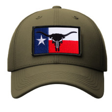 Набір шевронів 2 шт з липучкою прапором штату Техас з Черепом Карателя Бик Рога 5х8 см вишитий патч нашивка