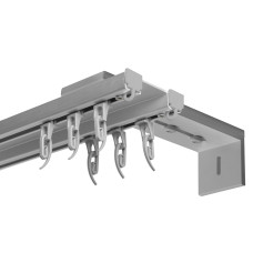 Кронштейн настінний розсувний до стельового карнизу посилений 16-20 см сірий