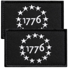Набір шевронів 2 шт США 1776 Патріот USA 1776 Patriot тактична військова вишита аплікація нашивка з липучкою