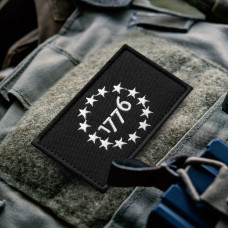 Набір шевронів 2 шт США 1776 Патріот USA 1776 Patriot тактична військова вишита аплікація нашивка з липучкою