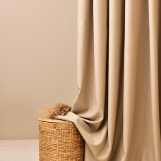 Тканина портьєрна однотонна Naturel, шторна тканина, тканина для штор, штори, портьєри, гардини, тканина гардинна V-101 беж