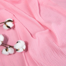 Тканина бавовняна платтяна Муслін 135 см, 125 г/м² для суконь, блузок, спідниць, халатів, костюмів рожева
