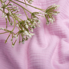 Тканина бавовняна платтяна Муслін 135 см, 125 г/м² для суконь, блузок, спідниць, халатів, костюмів рожева